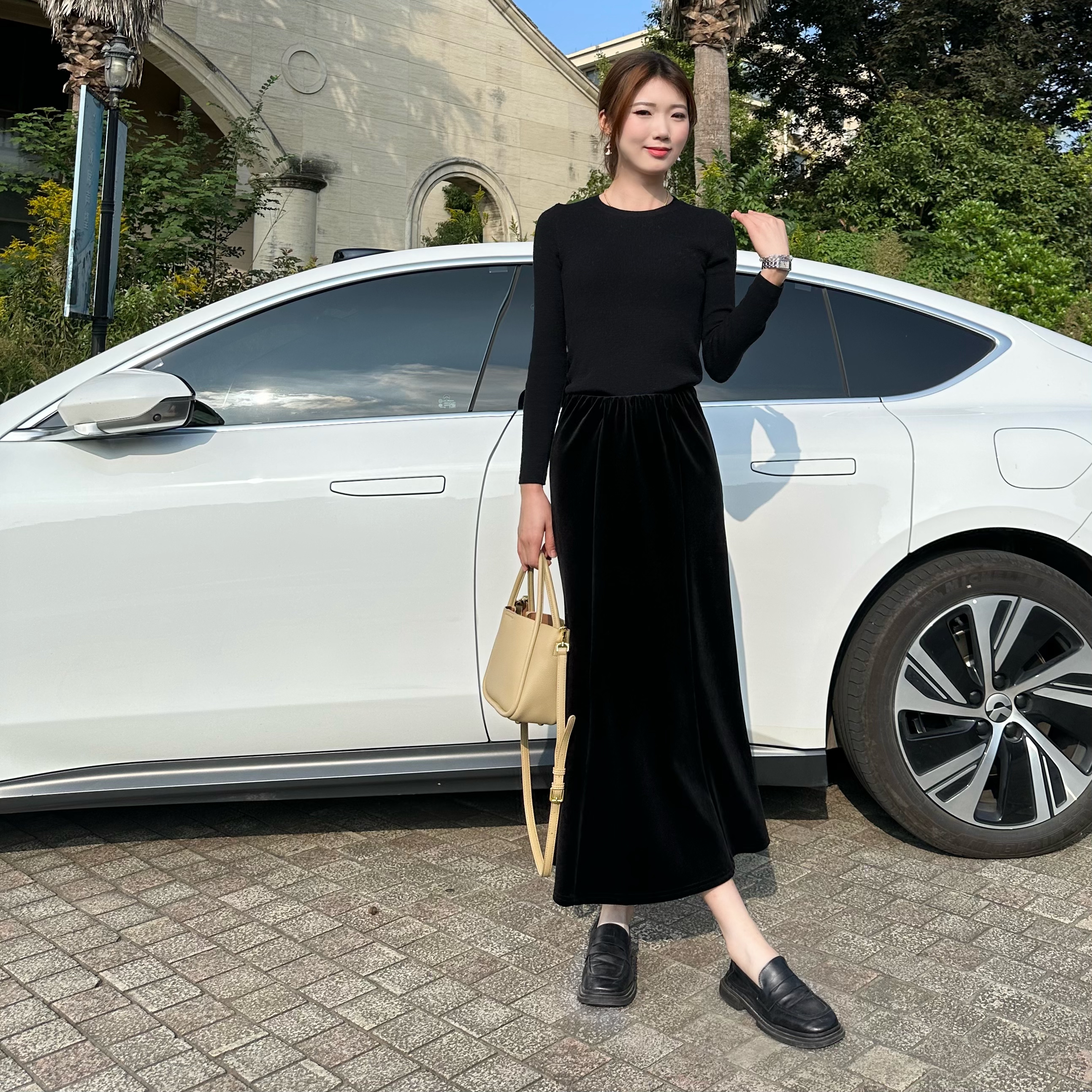 2024鱼尾裙半身裙优雅中高腰显瘦时尚气质中长裙