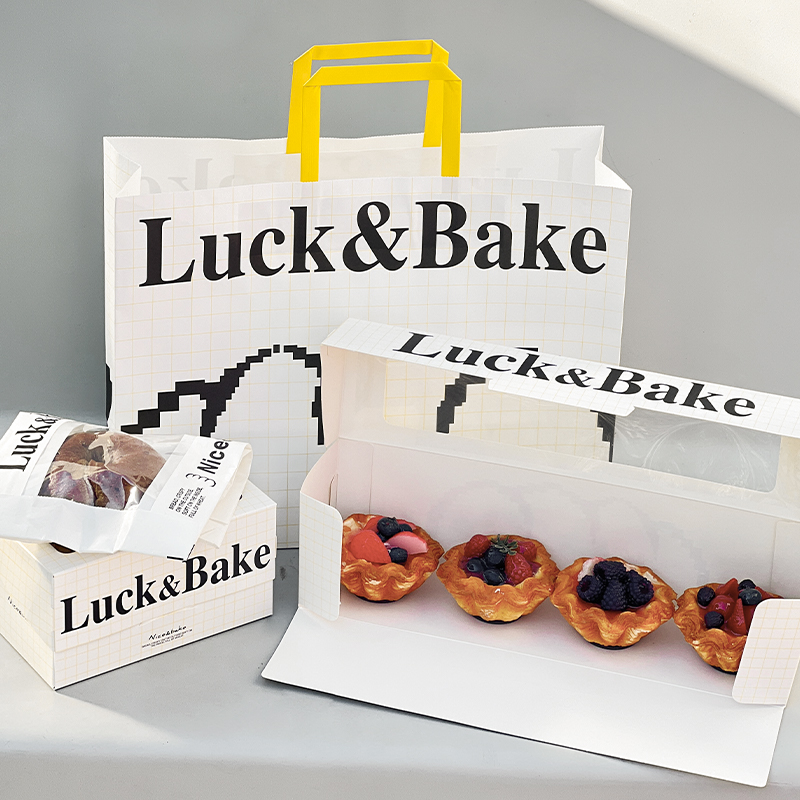 【Luck】蛋挞包装盒开窗免折叠葡式蛋挞盒太阳花蛋挞商用外带打包盒
