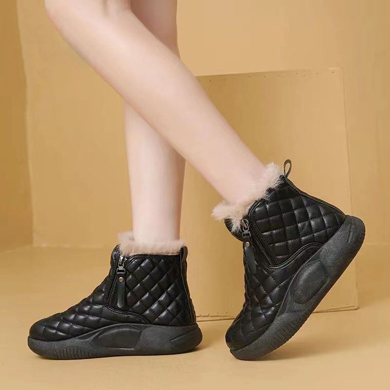 备2雪地靴女棉鞋2023冬季新款百搭爆款防滑时尚短靴加绒马丁靴子