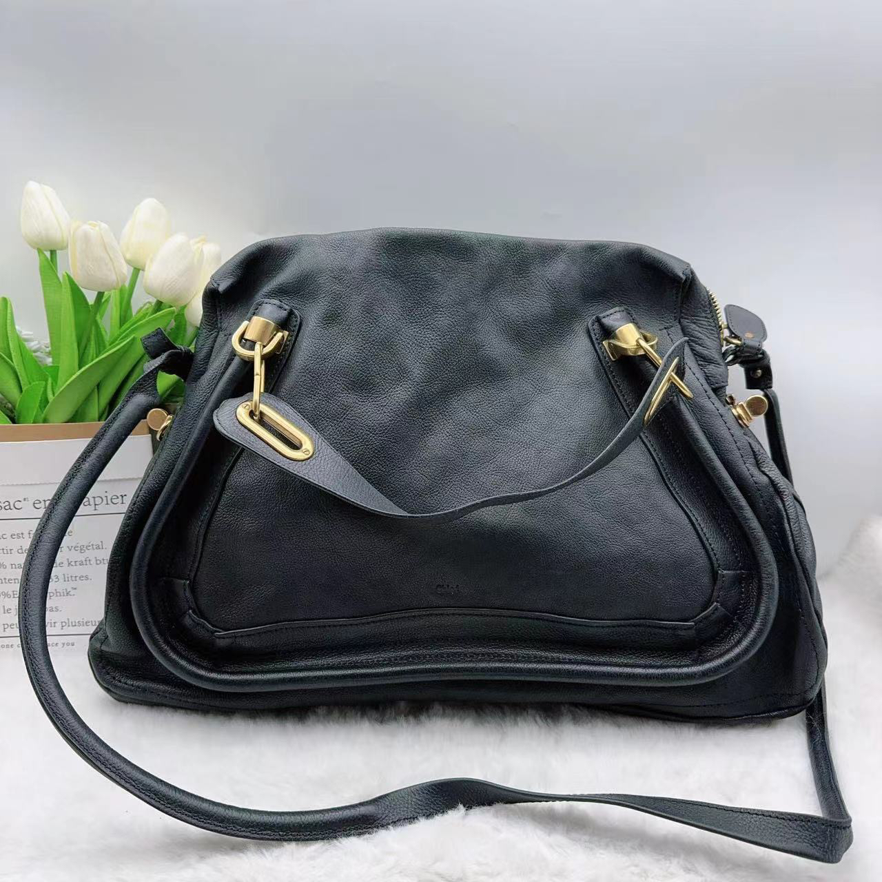 95新 Chloe/蔻依 黑色三角包 890 4144