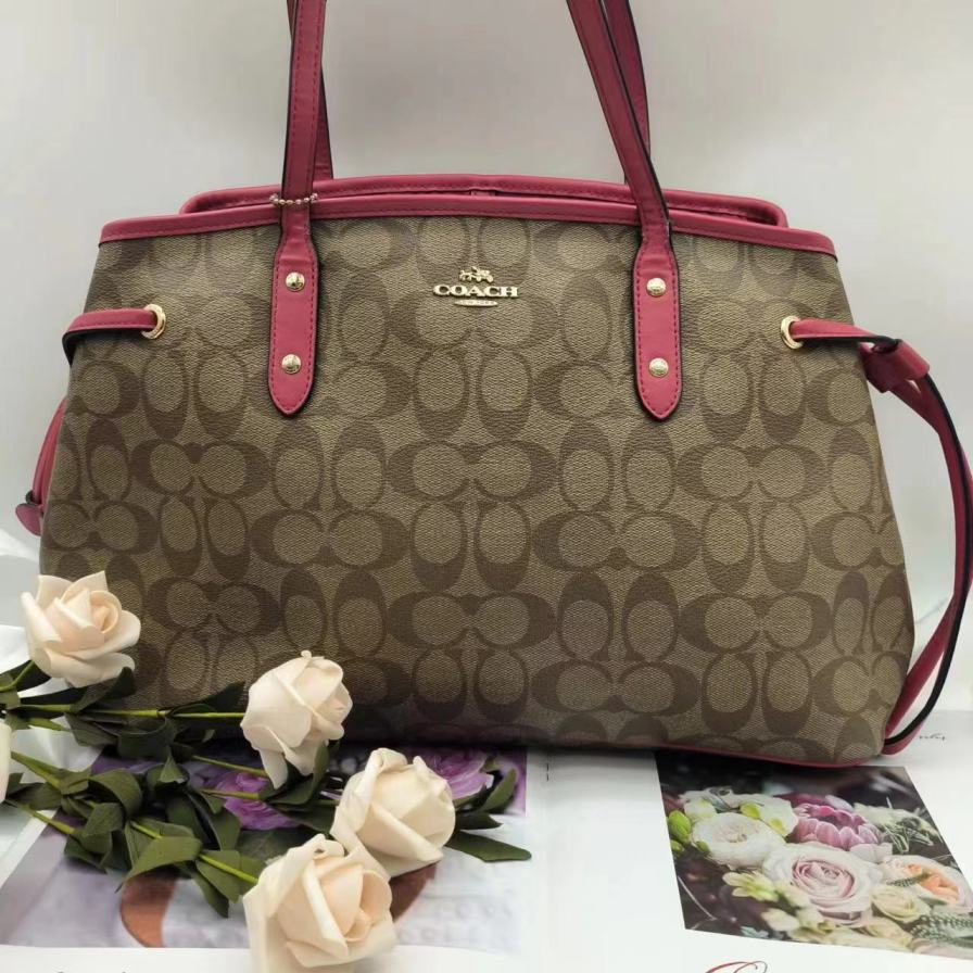 95新 COACH/蔻驰 老花托特包655 4053