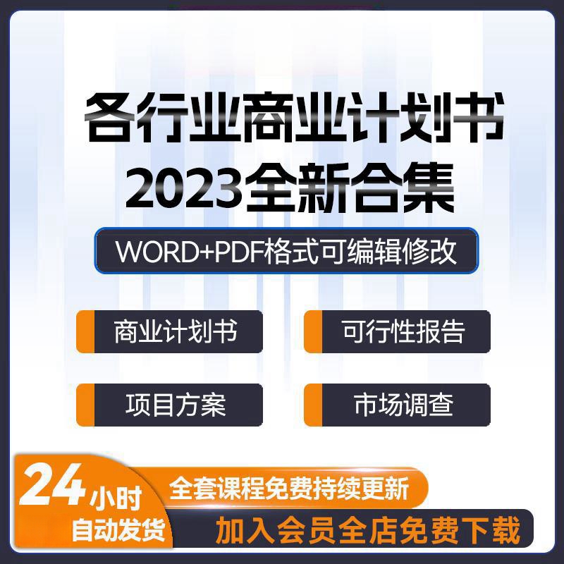 商业计划书案例模板天使轮投融资各行业中小企业创业项目策划方案