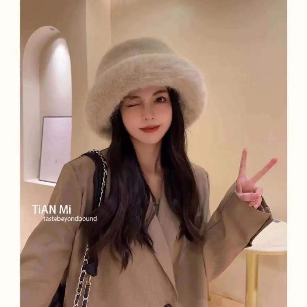 【尐扬哥推荐】帽子女冬季新款时尚百搭公主帽保暖防水貂狐狸毛帽