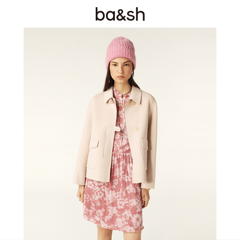 【杨采钰同款】ba&sh新款秋冬高级感女装外套翻领大衣1H24LISI