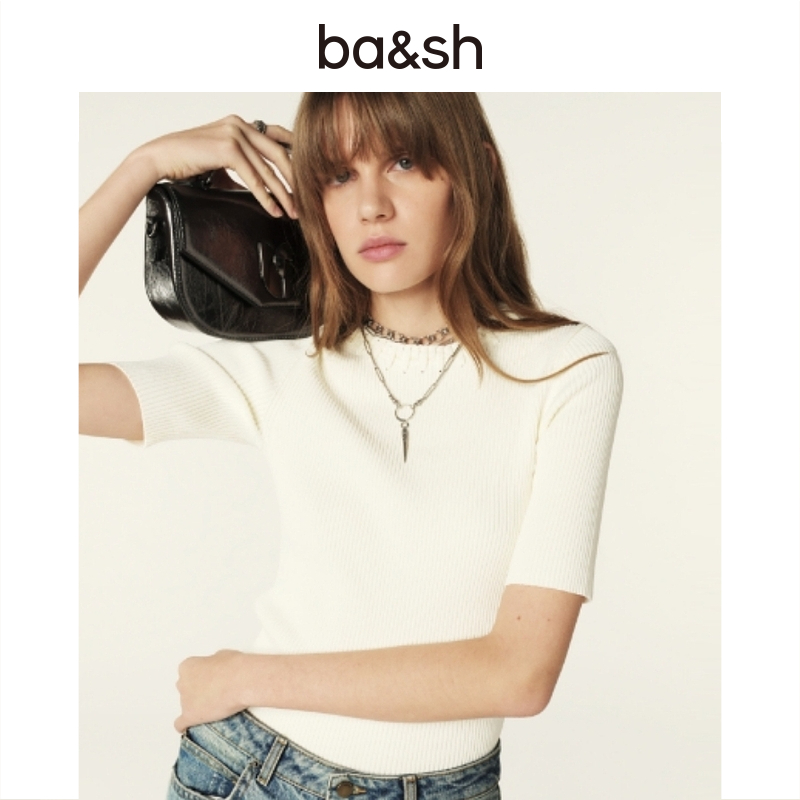 ba&sh春夏新款高级感高级感气质高弹修身毛衣针织衫1E24TAMI