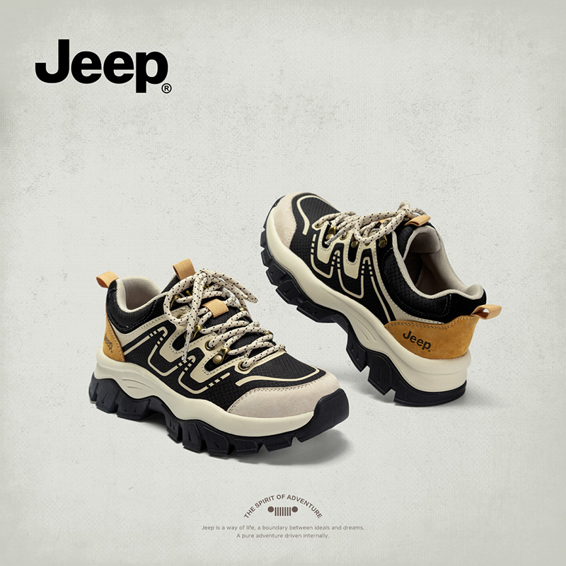 JEEP/吉普百搭小众2024秋季低帮潮流ins户外登山鞋系带徒步休闲鞋