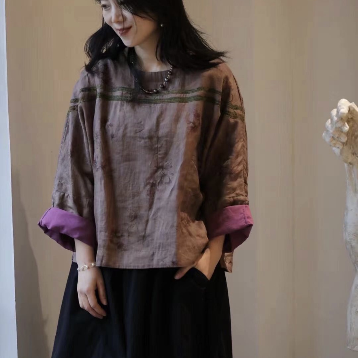 冬冬分享 慢慢变蓝 308#上衣