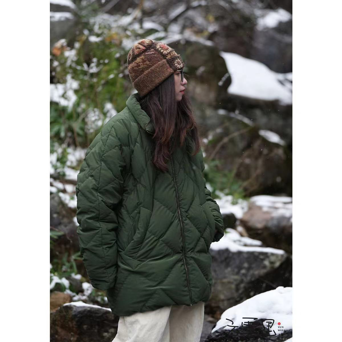 云雾里 1326#原创设计复古休闲户外保暖95白鹅绒羽绒服