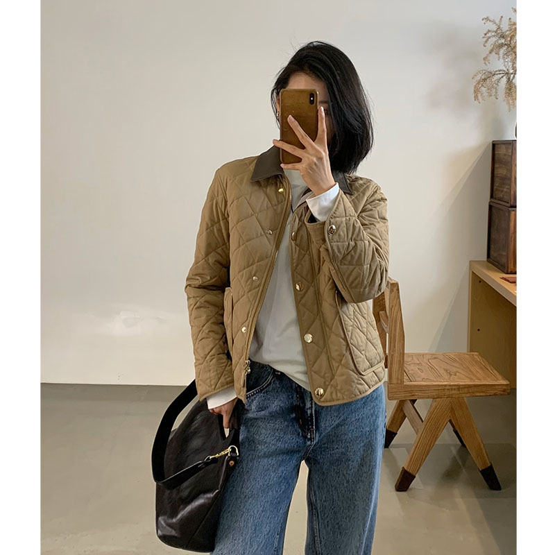 吕小布 | 巴*宝家定制款 绗缝菱格美拉德复古短款外套女0032