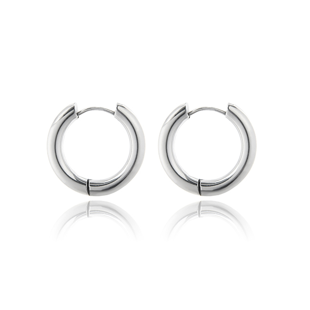 钛钢耳饰 SAZ 高级感大号粗款耳环男钛钢不掉色网红同款ins耳圈潮