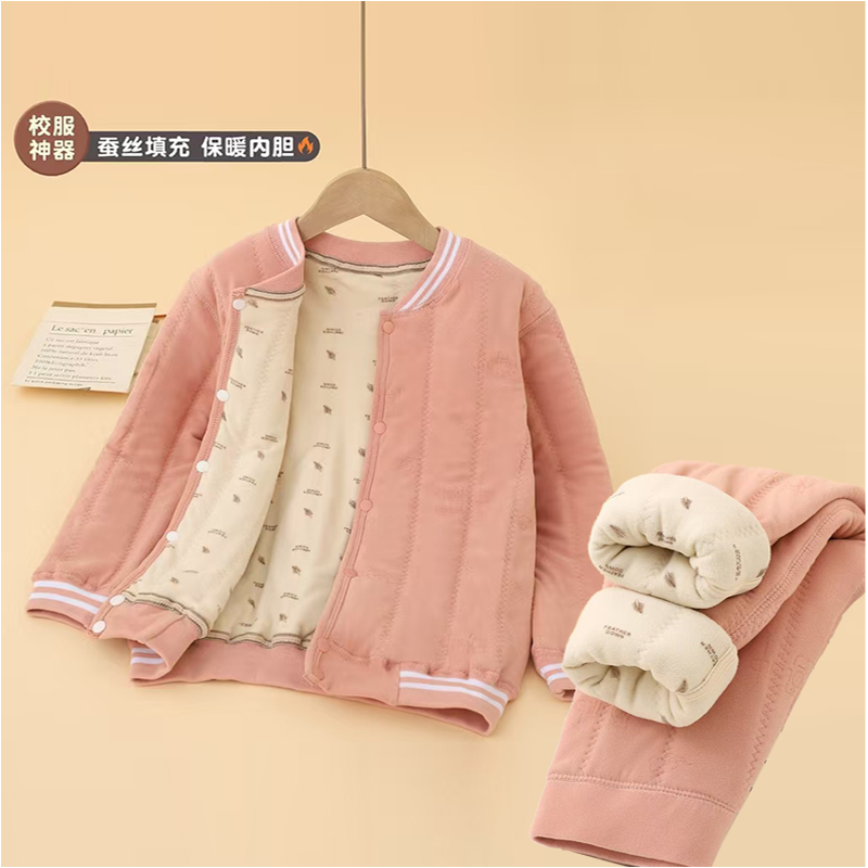  校服神器套装保暖棉袄棉裤贴身舒适男女童内穿秋冬学生外套加厚