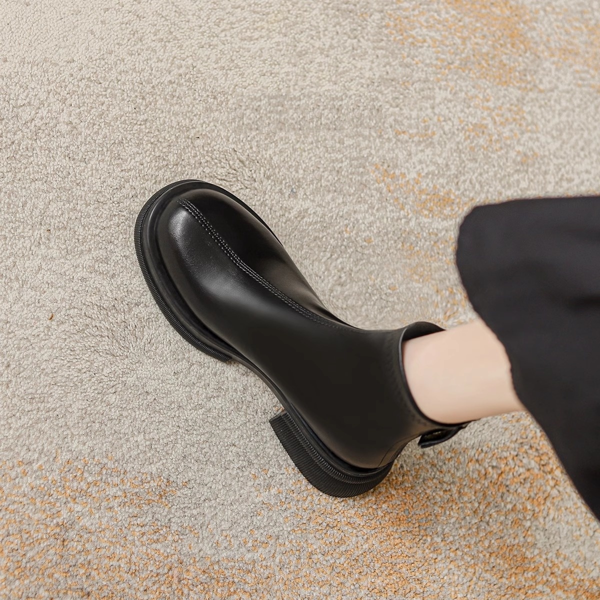 Swefie Guidi马丁靴女2024新款英伦风厚底短靴弹力靴单靴瘦瘦靴女