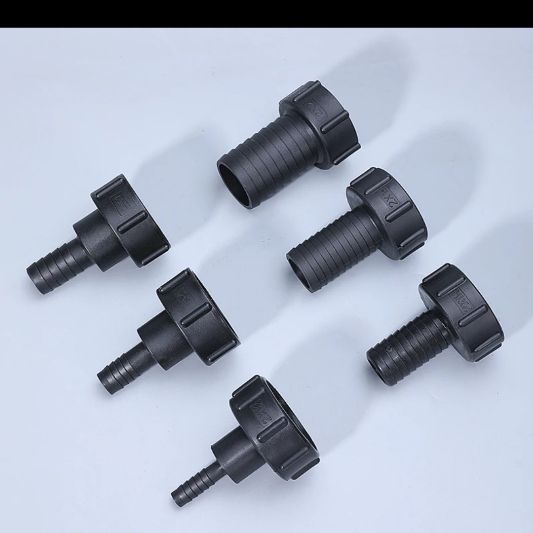 水杉吨桶配件阀门转换接头塑料快速接头60粗丝转6分1寸1.5寸2寸接