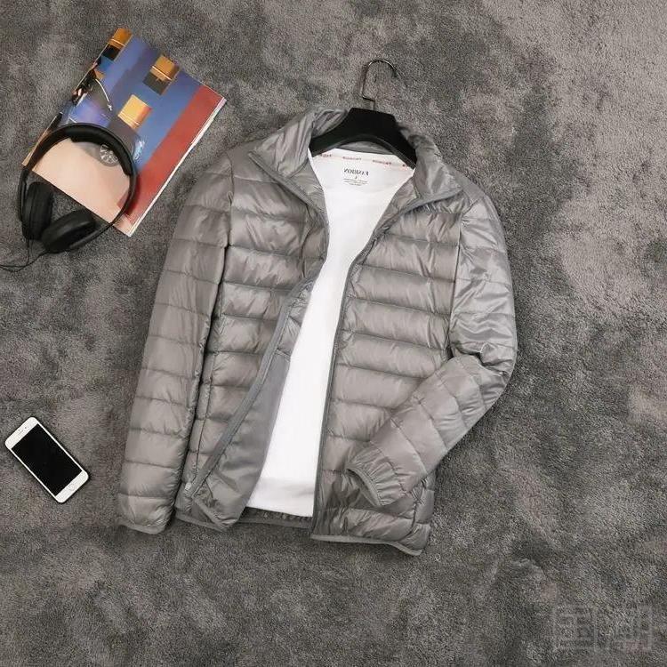 新款新款超轻羽绒服男短款轻薄短款立领连帽中青年大码韩版超薄外