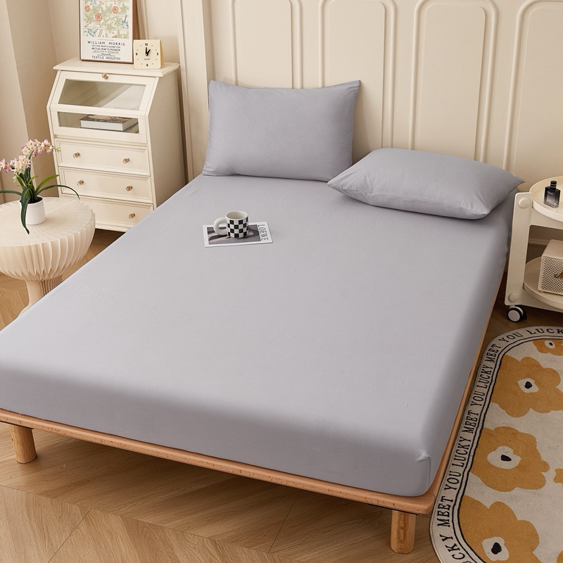 全棉13372斜纹棉极简风纯色床笠