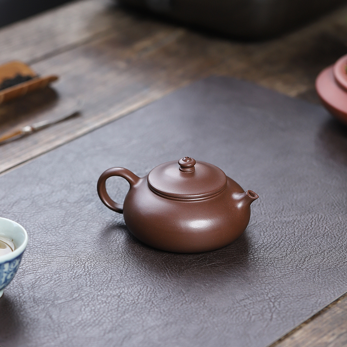 紫砂壶某革紫泥经典功夫紫砂茶器小容量手制泥壶