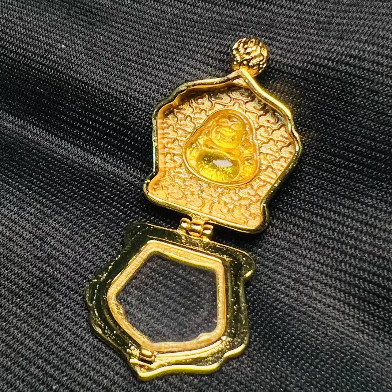 【少帅精选】档口001天然俄罗斯古法掐丝藏式风格猫眼金珀吊坠