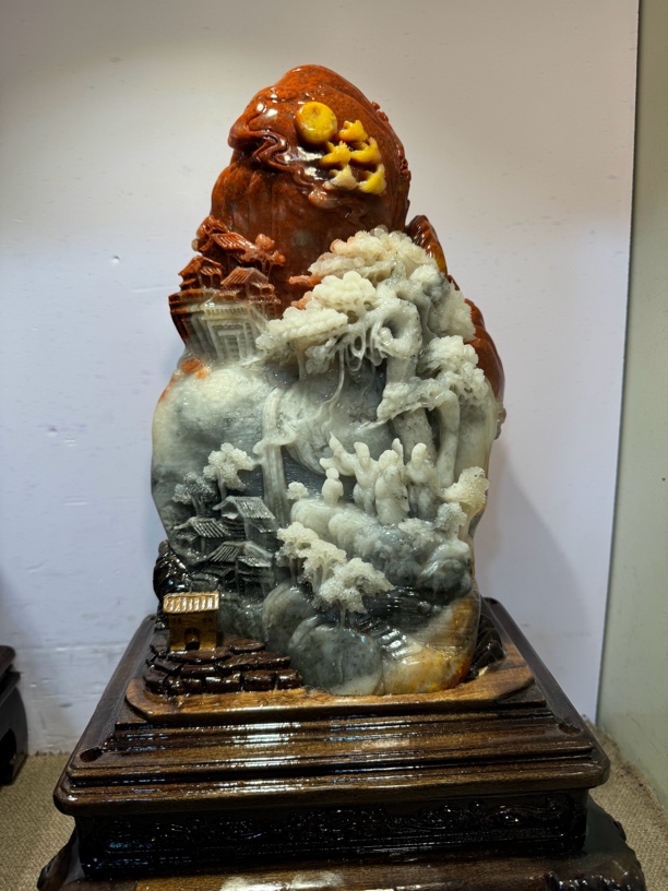 精品石雕山水摆件