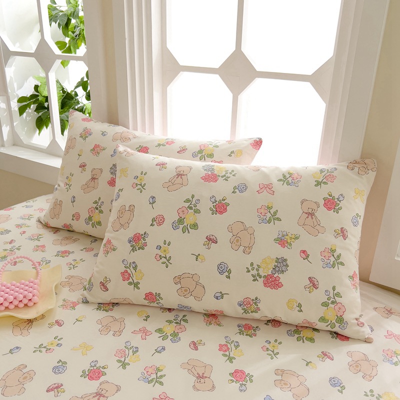 一对装小碎花枕头套单品清新厂家批发48*74cm学生宿舍学生宿舍