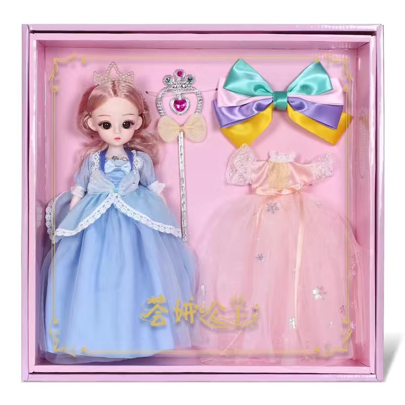 30CM音乐芭巴比娃娃换装洋娃娃艾莎公主童玩具玩偶套装礼盒