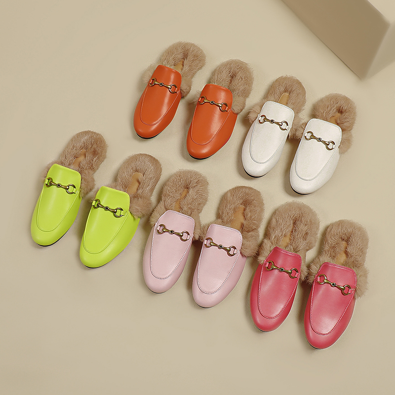 毛毛拖鞋女外穿秋冬穆勒鞋2023新款包头半拖