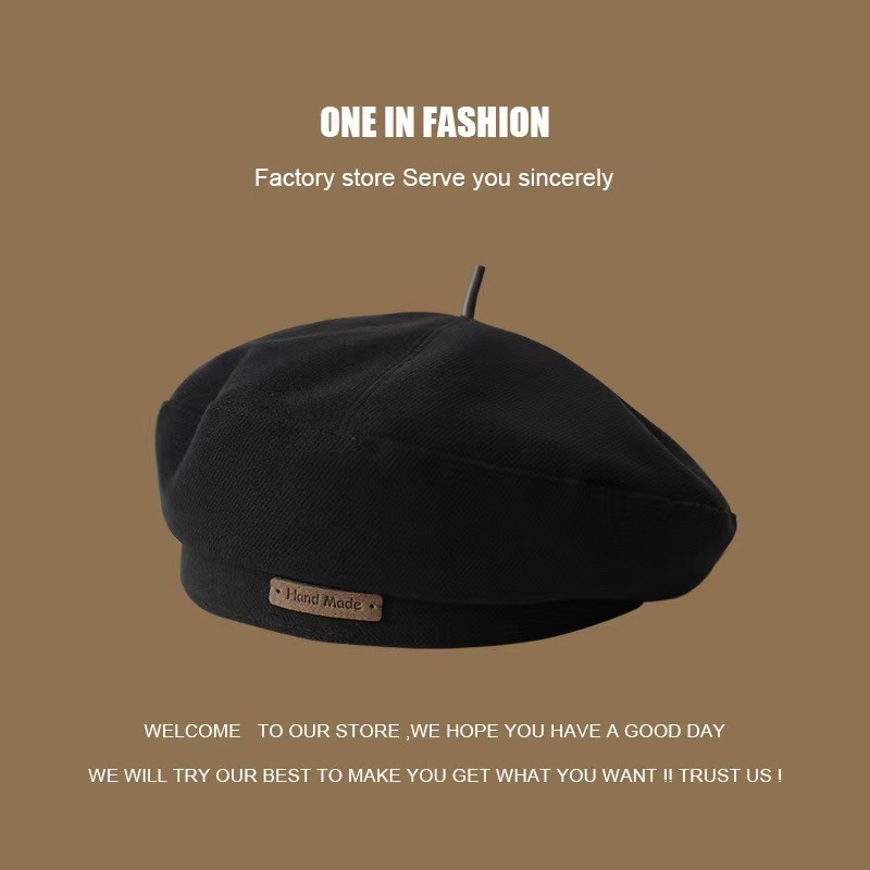 高街炸街秋冬棕色画家毛绒秋冬贝雷帽复古韩系贝雷帽时髦气质帽男