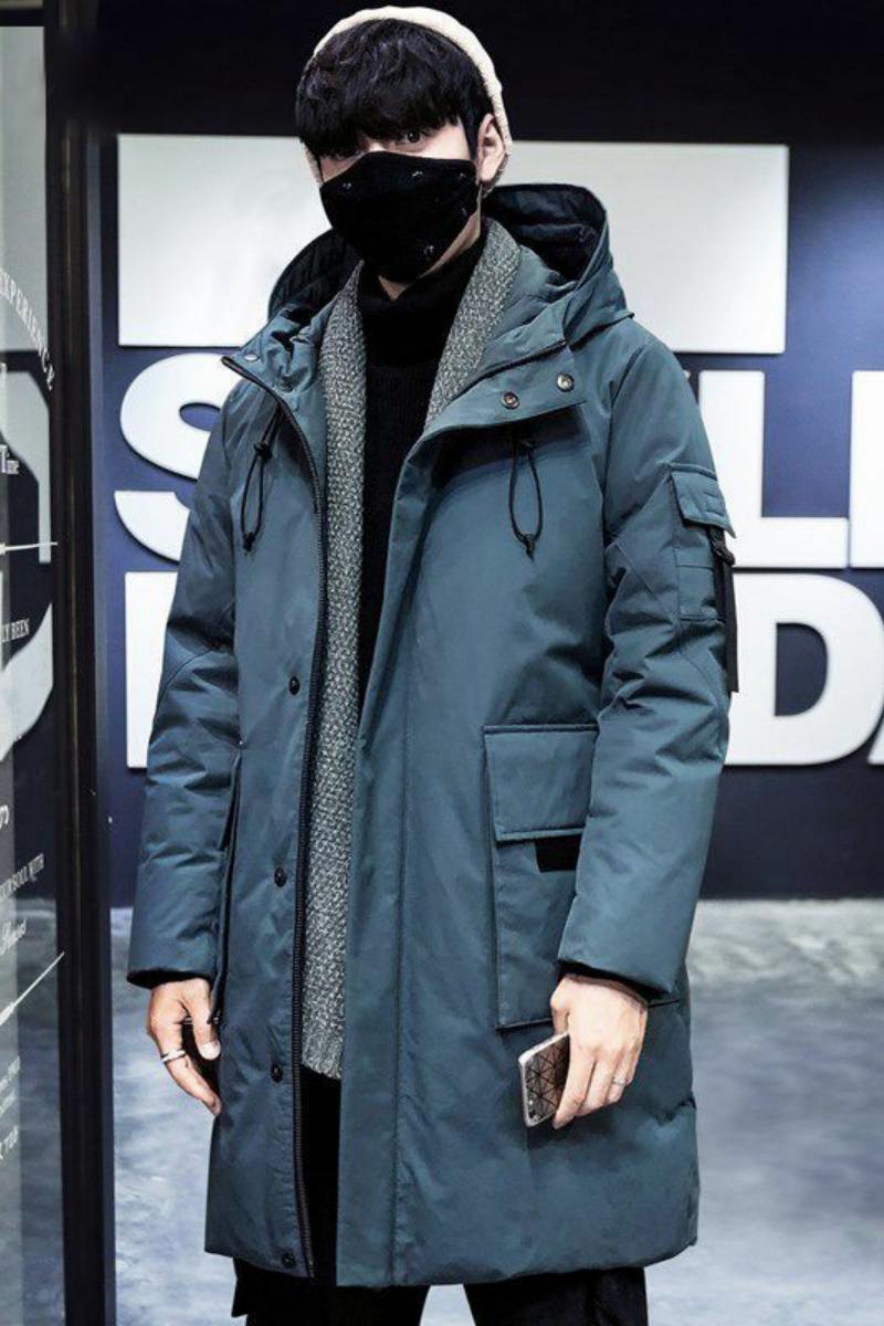 2023新款爆款情侣款男士棉服中长款加厚保暖修身时尚棉服冬季外套