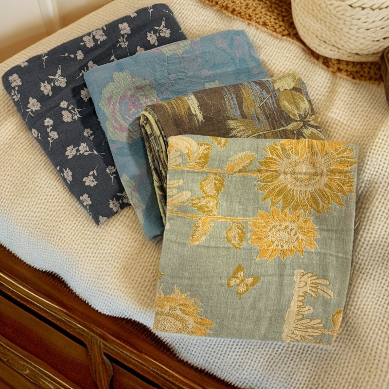 【双层纱单枕套】A类母婴级秋冬款纱布经典复古信封枕套一对装48*74