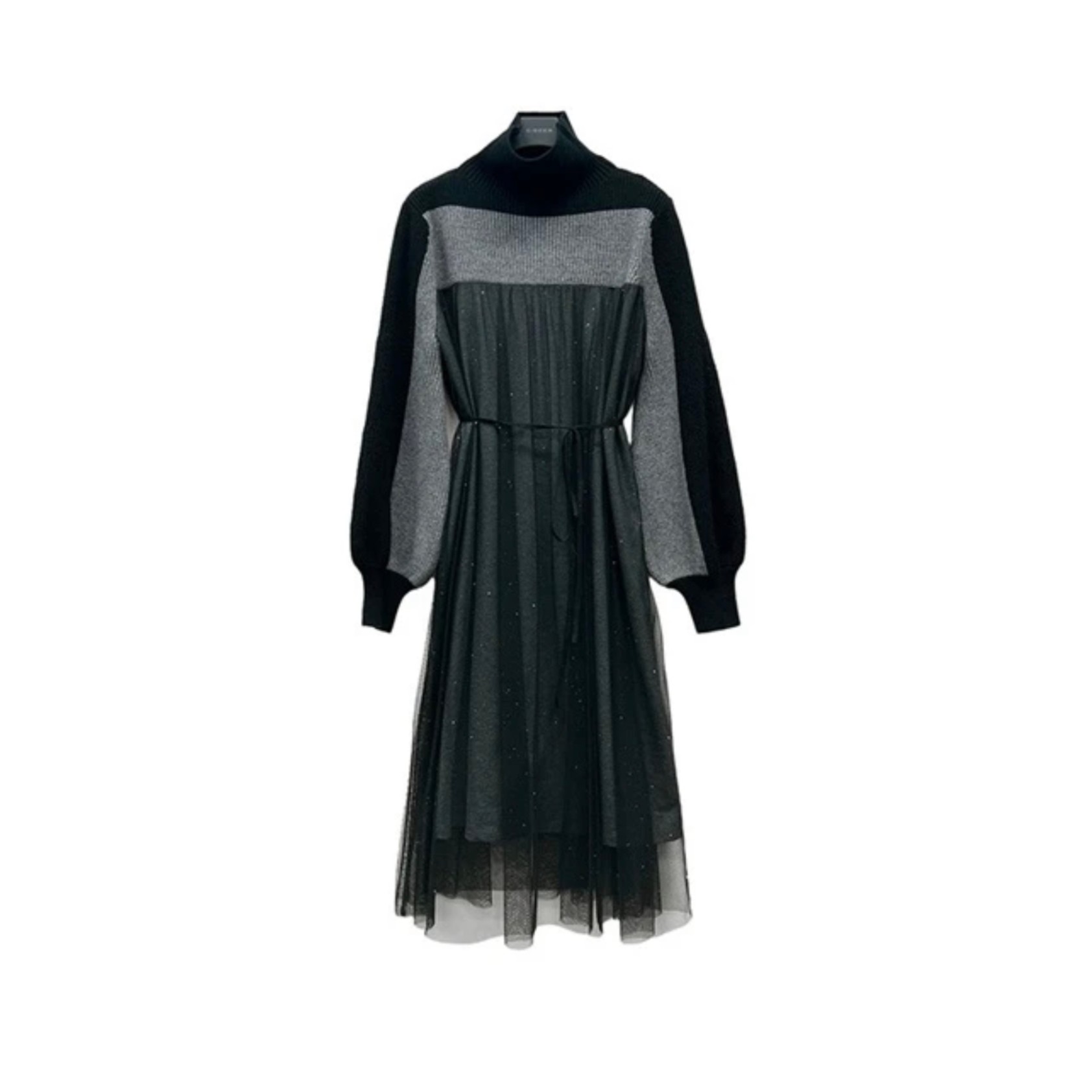 S·DEER圣迪奥气质优雅轻奢高端个性收腰显瘦女装连衣裙S224Z1286