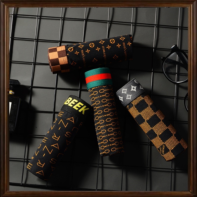 男士短裤男生裤衩运动潮流印花裤头大码透气夏季舒适宽运动内裤