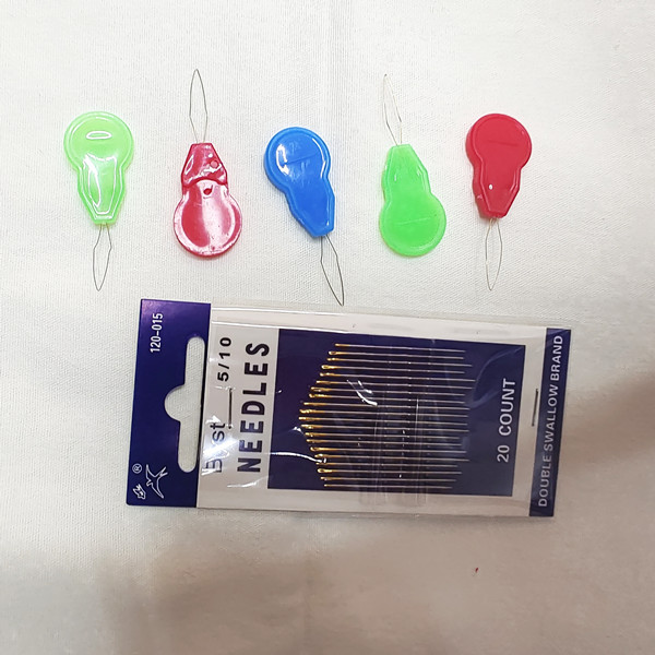 手缝针 穿针器组合 金尾针缝衣针多规格