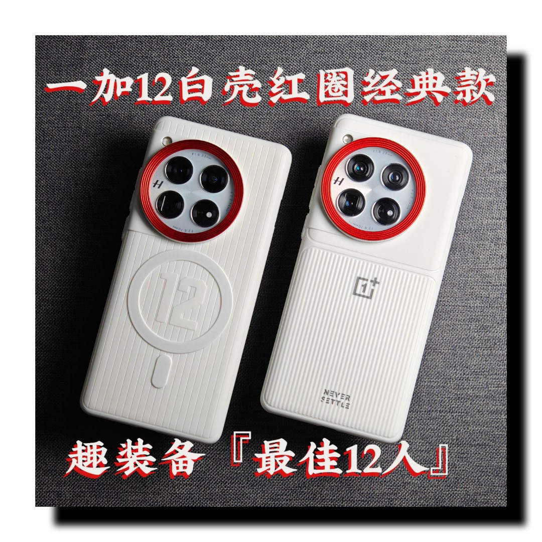 适用一加12PP半硬磁吸手机壳经典款撞色设计金属镜头圈保护PP壳