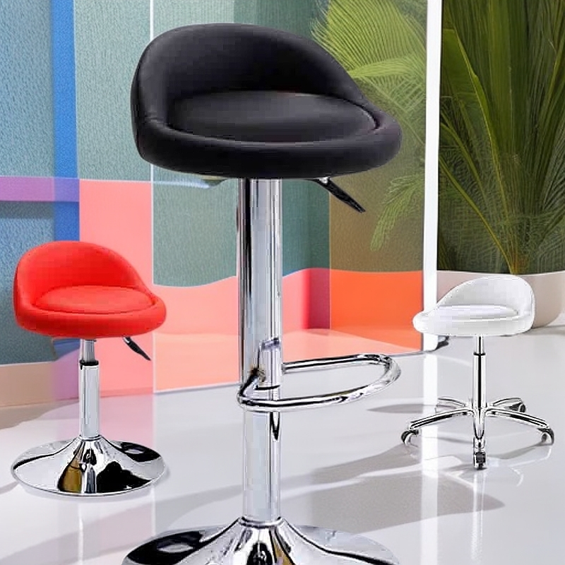 吧台椅升降椅转椅现代简约椅子前台旋转圆椅小办公调节高脚椅凳子