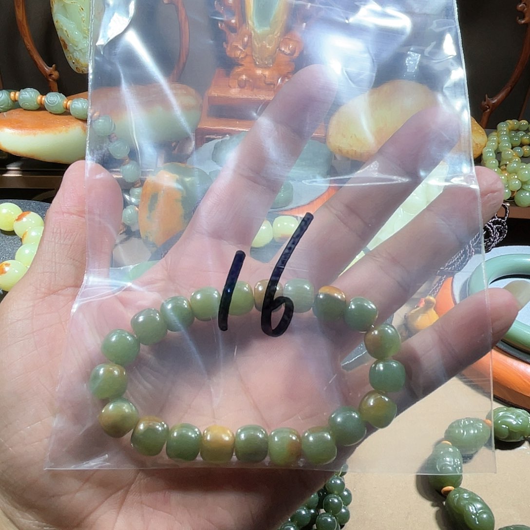 岫岩河磨玉（透闪石质玉）手串未镶嵌