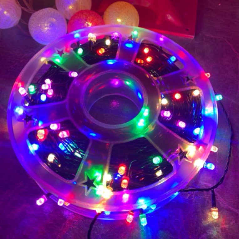 50米100米高亮度彩灯黑线三色六角气泡盘满天星灯串氛围灯2025