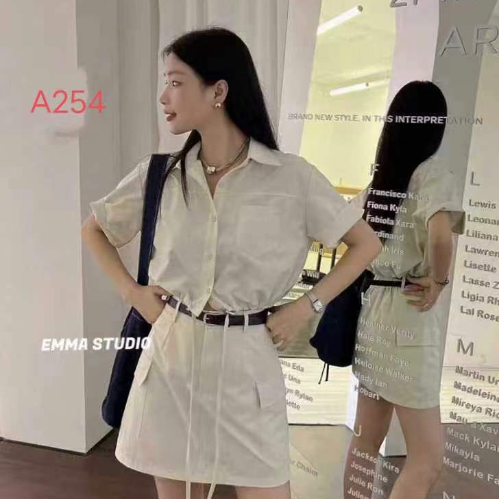A040显瘦时尚夏季小众设计感套装A254