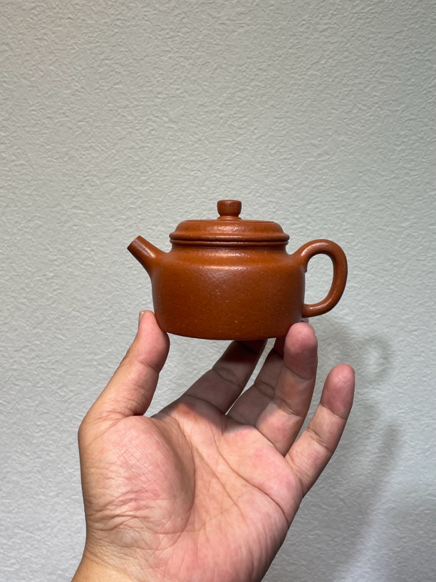 迷你130cc全手工原矿纯红降坡德钟壶已检测