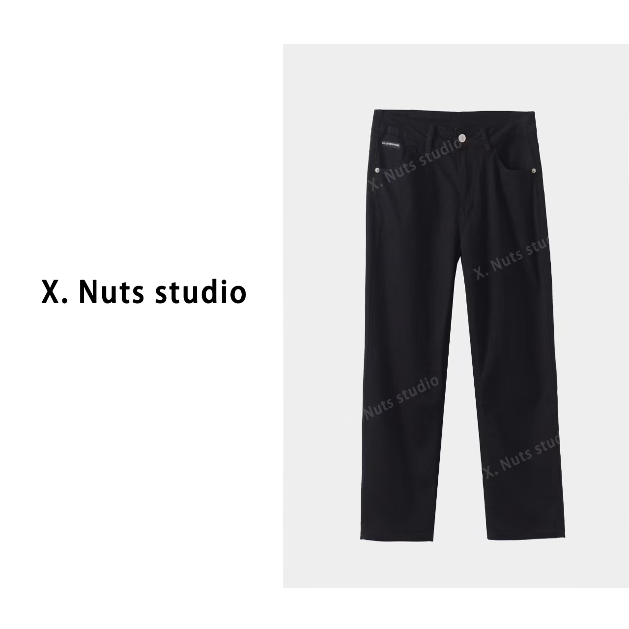 “X.Nuts-显瘦秘诀”夏季新款显瘦时尚弹力直筒百搭铅笔八分裤女