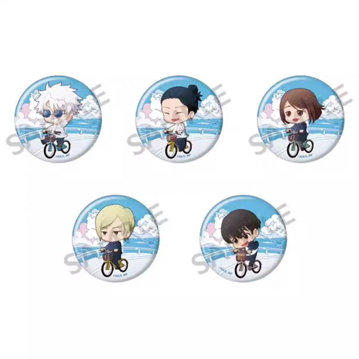 咒术回战 骑行Q版闪 吧唧徽章 盲抽 日谷盲盒 (默认代拆)