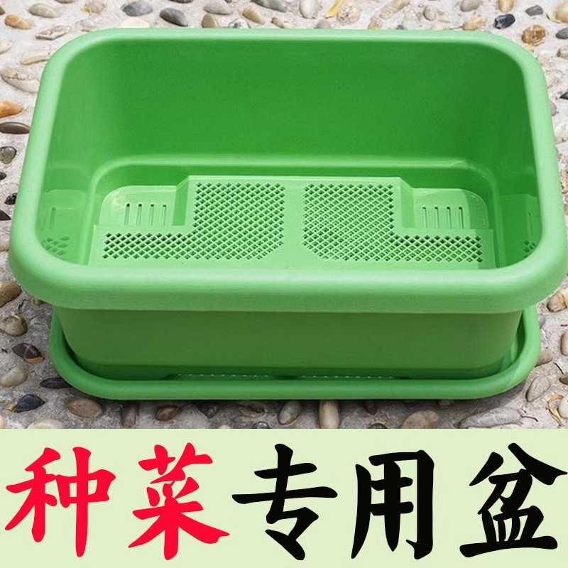 环保型塑料彩色长条花盆树脂加厚加长种菜盆
