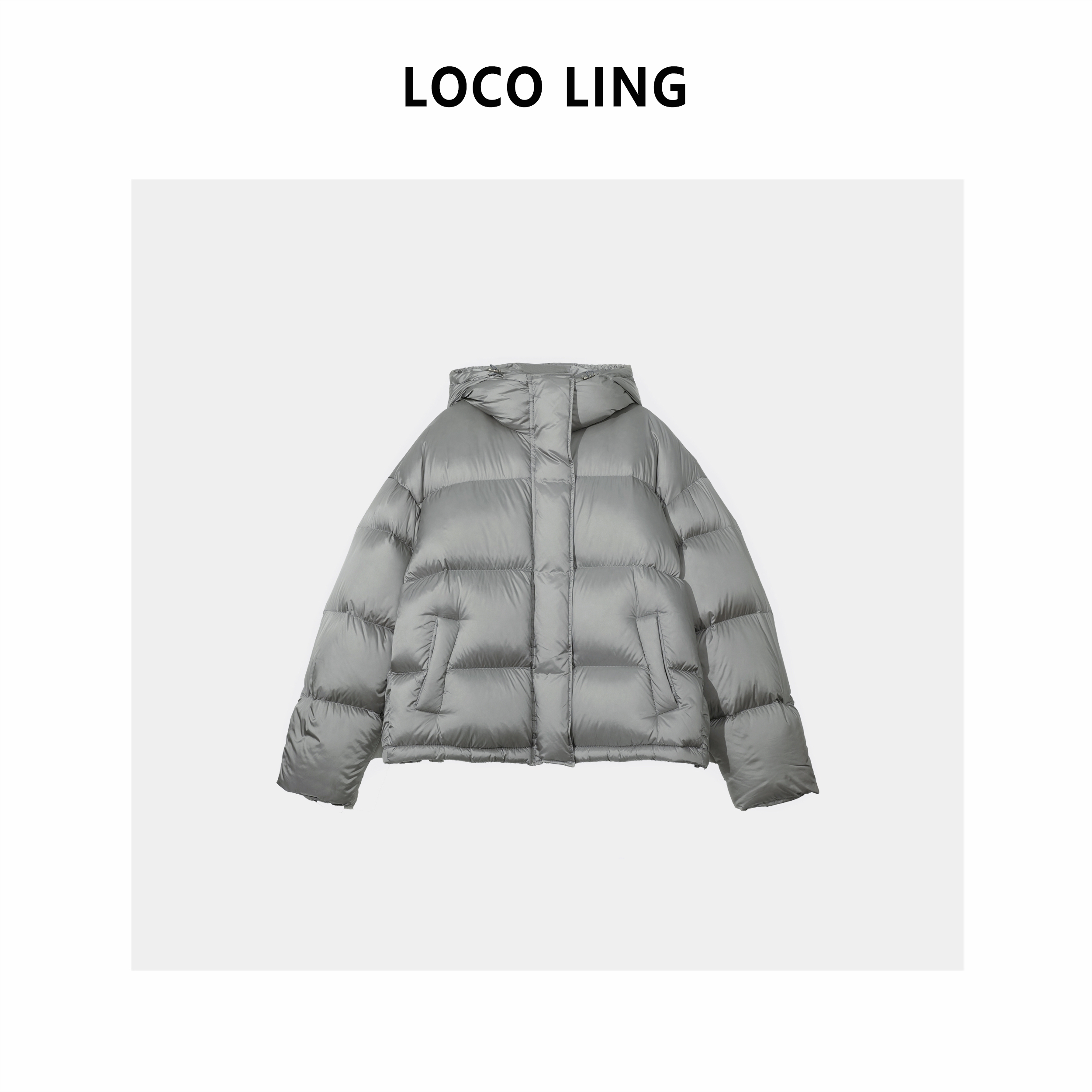 LOCO LING顶奢鹅2.0 柜版品质90白鹅绒连帽羽绒外套鹅绒服LOYRF17