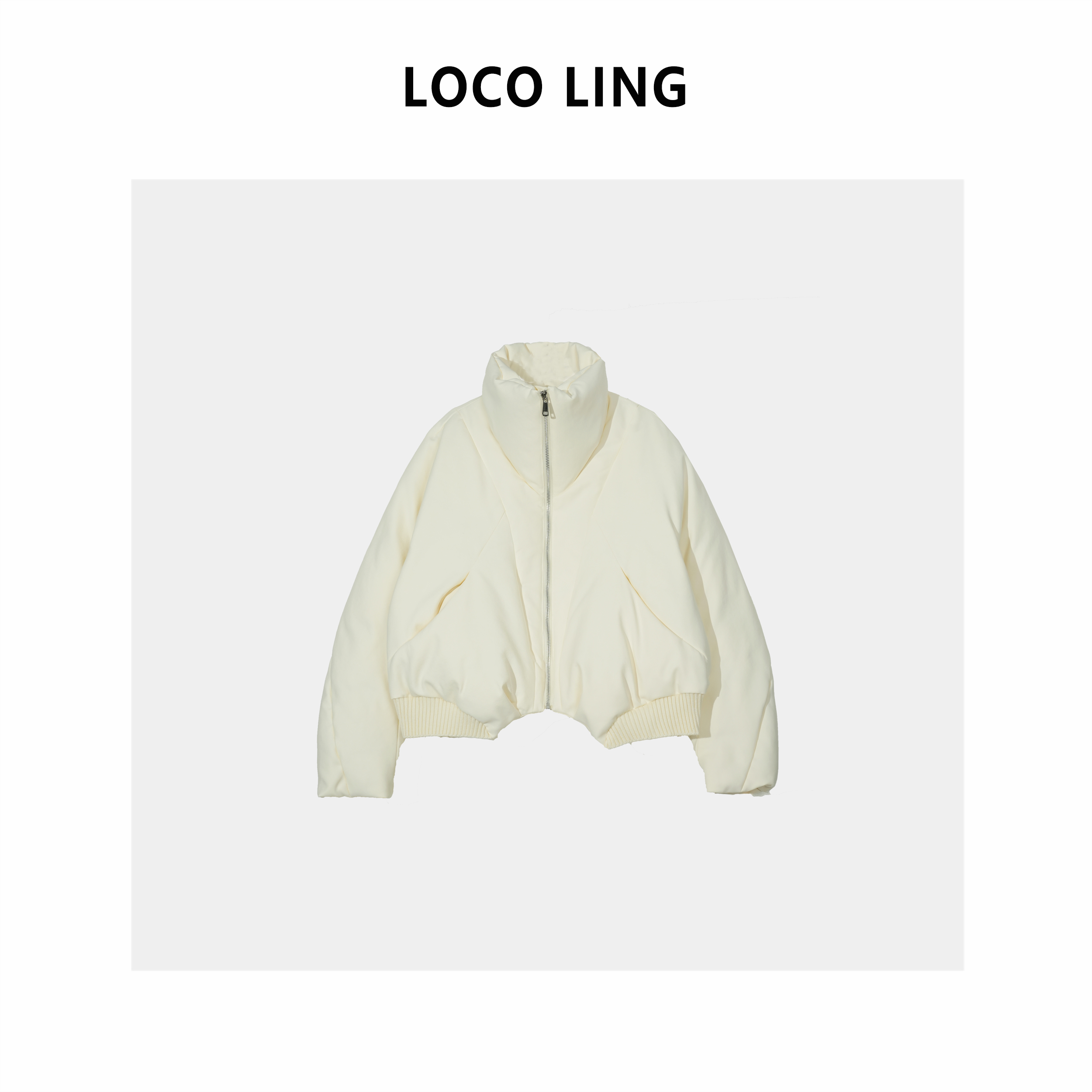 LOCO LING中空纱鹅绒服 高奢日本中空纱90%白鹅绒羽绒外套LOYRF23