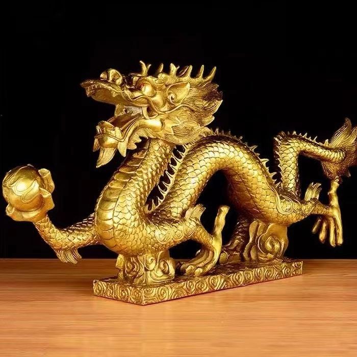 黄铜龙摆件黄铜青龙生肖龙家居工艺品礼品