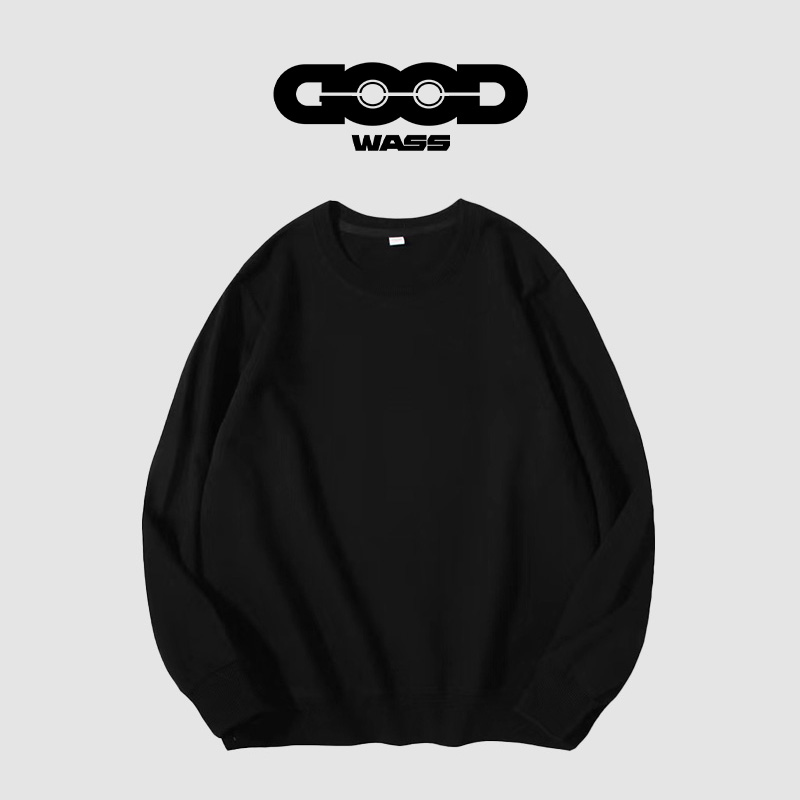 【10号链接丽老板自营】设计师原创潮牌质感纯色圆领潮流卫衣