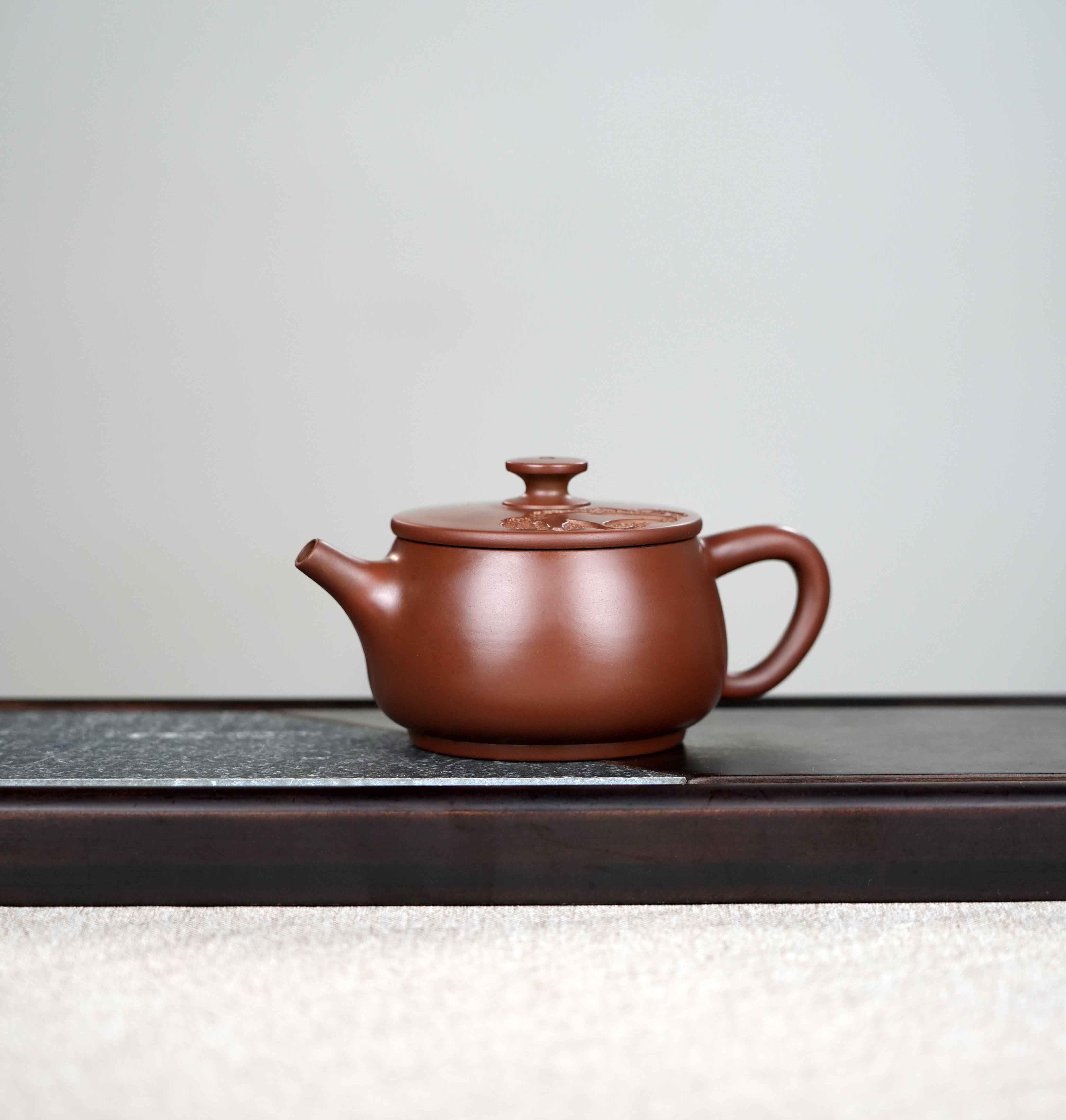 广西钦州坭兴陶 汉瓦 全手工 中式茶壶 200cc