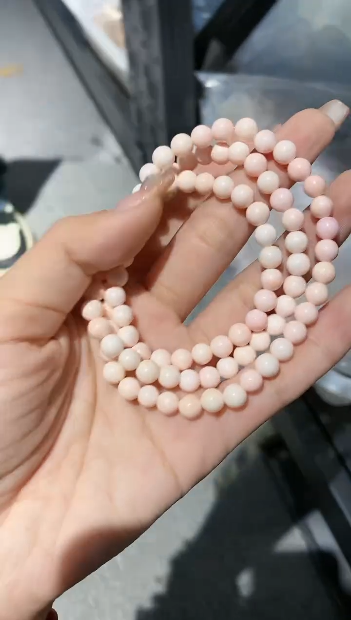 【闪购商品】贝壳（贝母）手串未镶嵌三圈粉贝贝