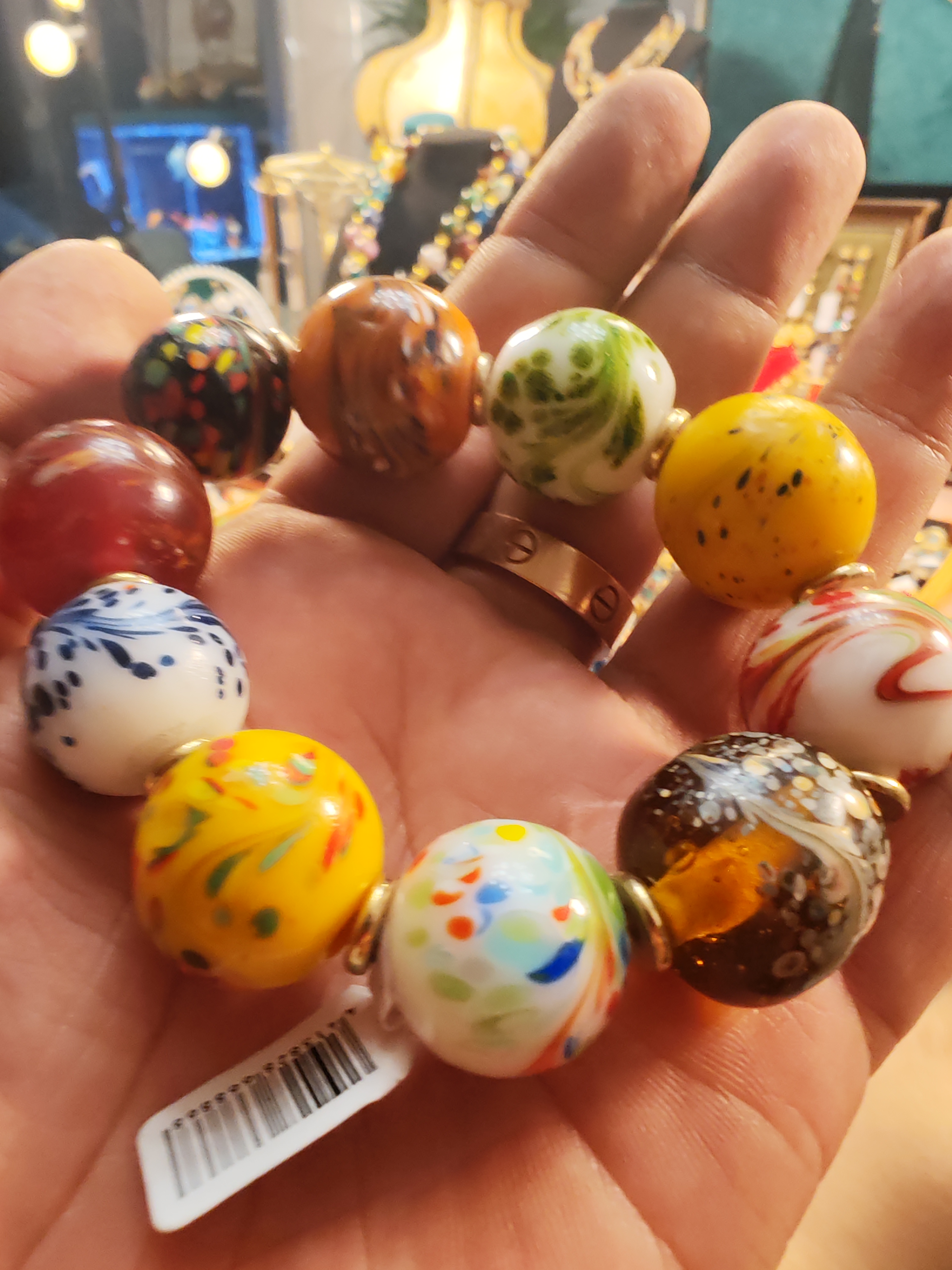 铜合金布艺手链 小泰的老多宝手串