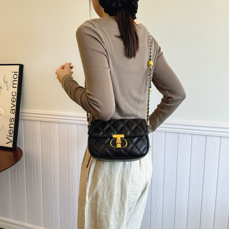 小香风菱格链条包包女2025春夏新款时尚小方包百搭单肩简约斜挎包
