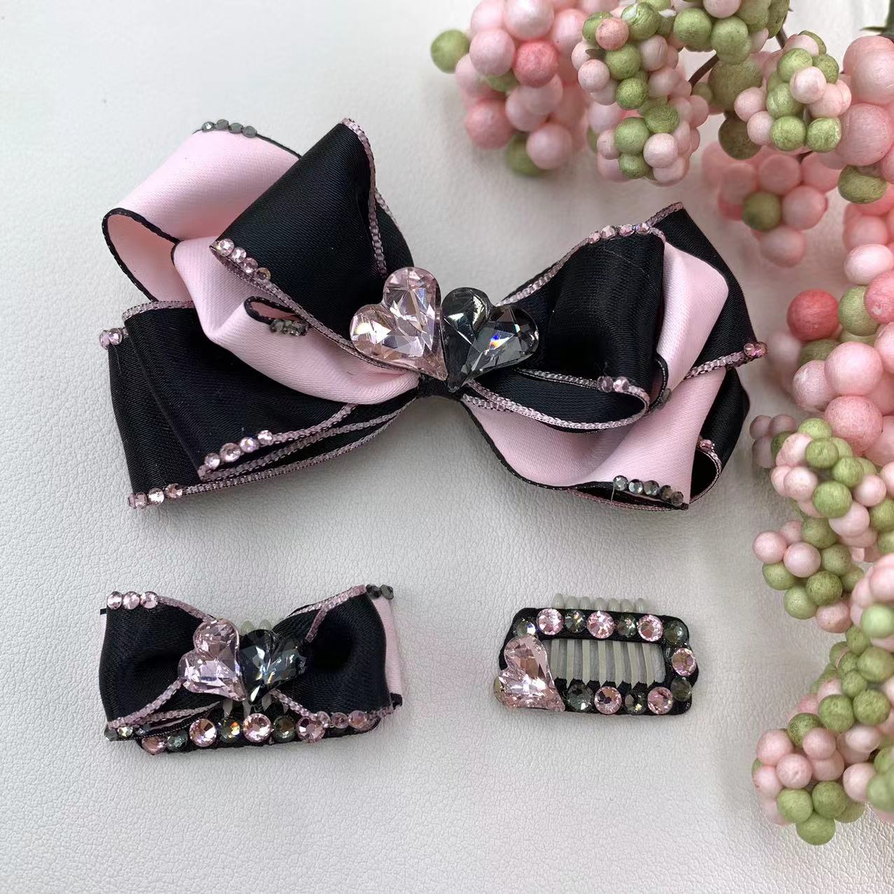 原创制作宠物发夹 粉墨系列 bb夹 青蛙夹马尔济斯约克夏发夹