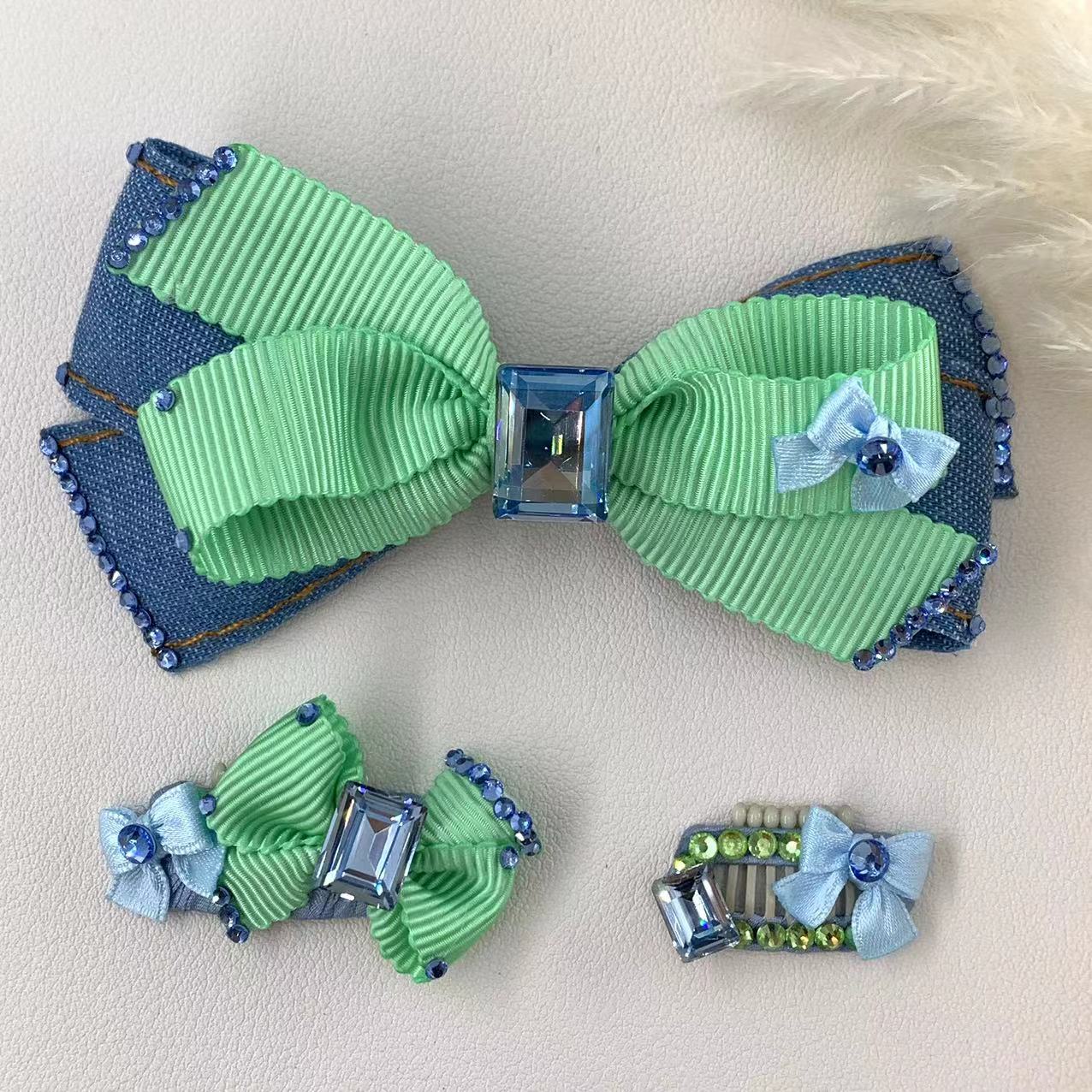 原创制作宠物发夹 牛仔很忙系列 bb夹 青蛙夹马尔济斯约克夏发夹